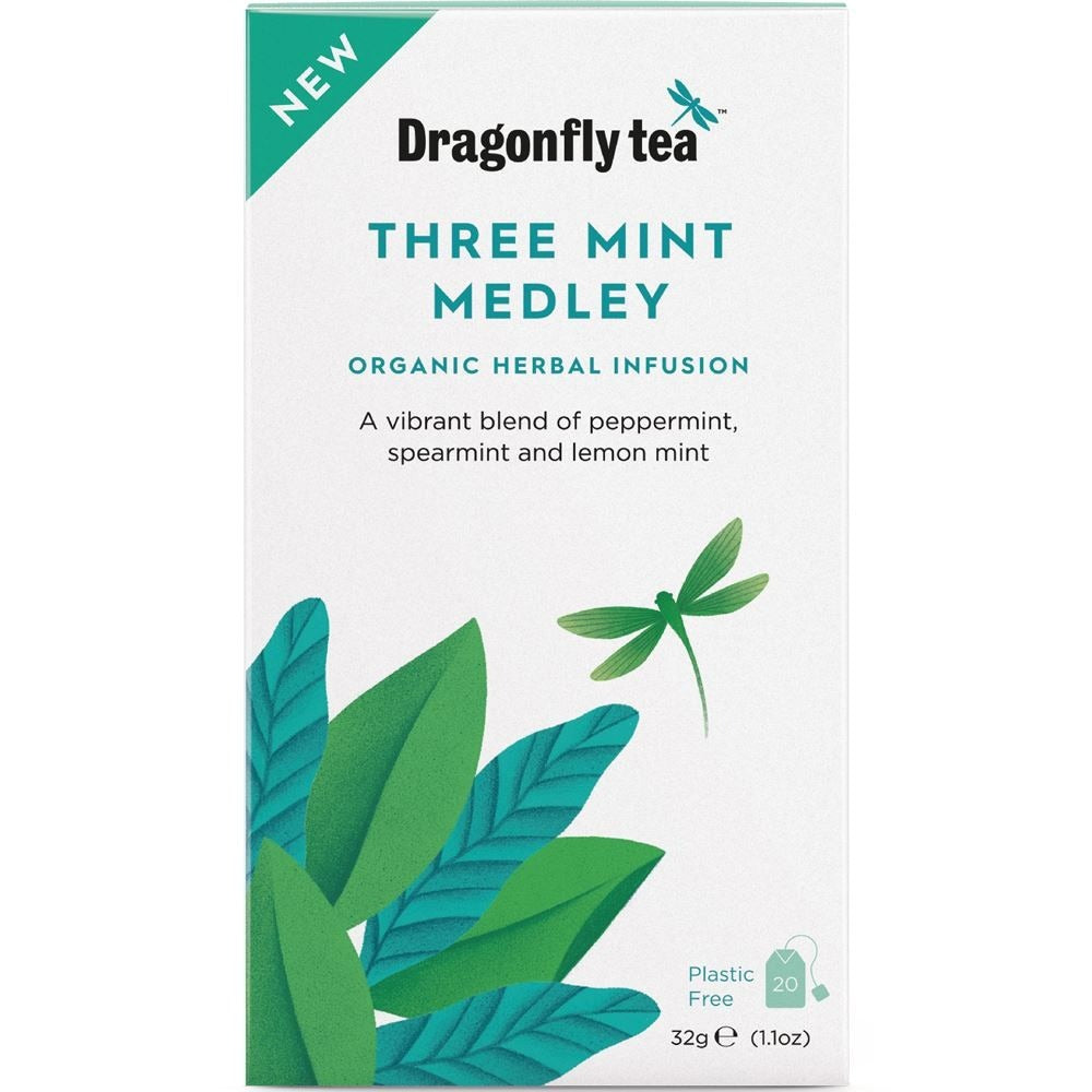 Dragonfly Tea – Three Mint Medley – Herbal Tea – 100% Natural