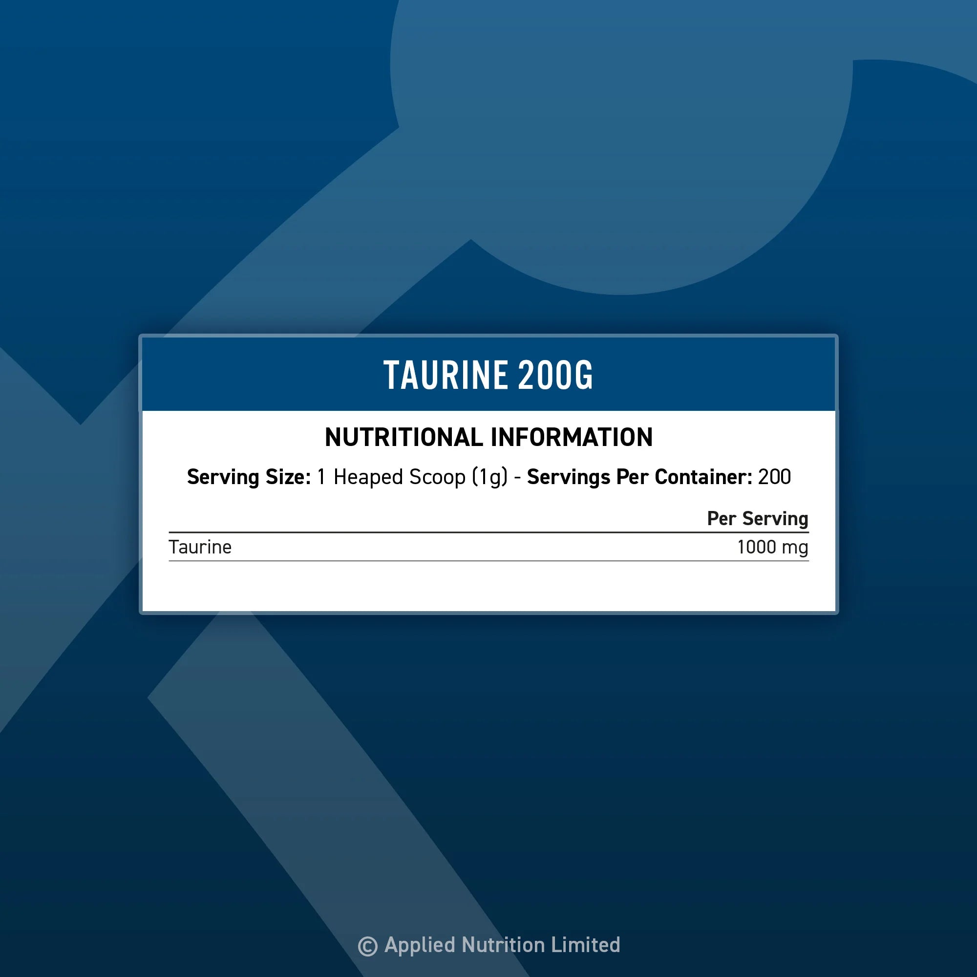Applied Nutrition - Premium Taurine Supplement - 200g