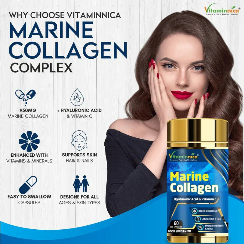 Vitaminnica Marine Collagen- 60 Capsules - The Wellness Store®