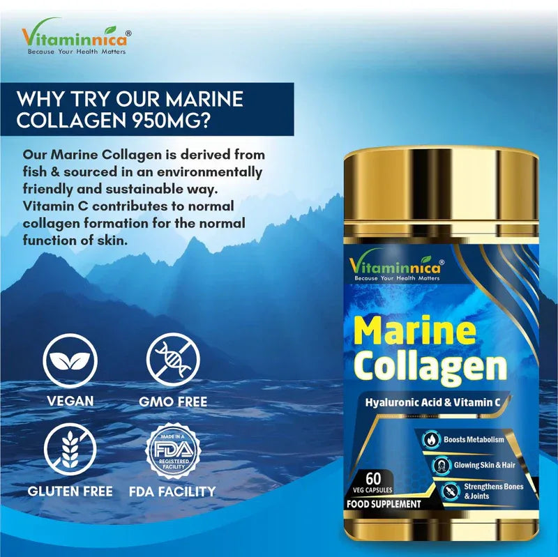 Vitaminnica Marine Collagen- 60 Capsules - The Wellness Store®