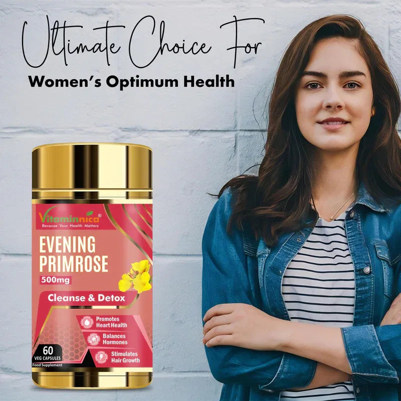 Vitaminnica Evening Primrose Oil 500mg - 60 Capsules - The Wellness Store®