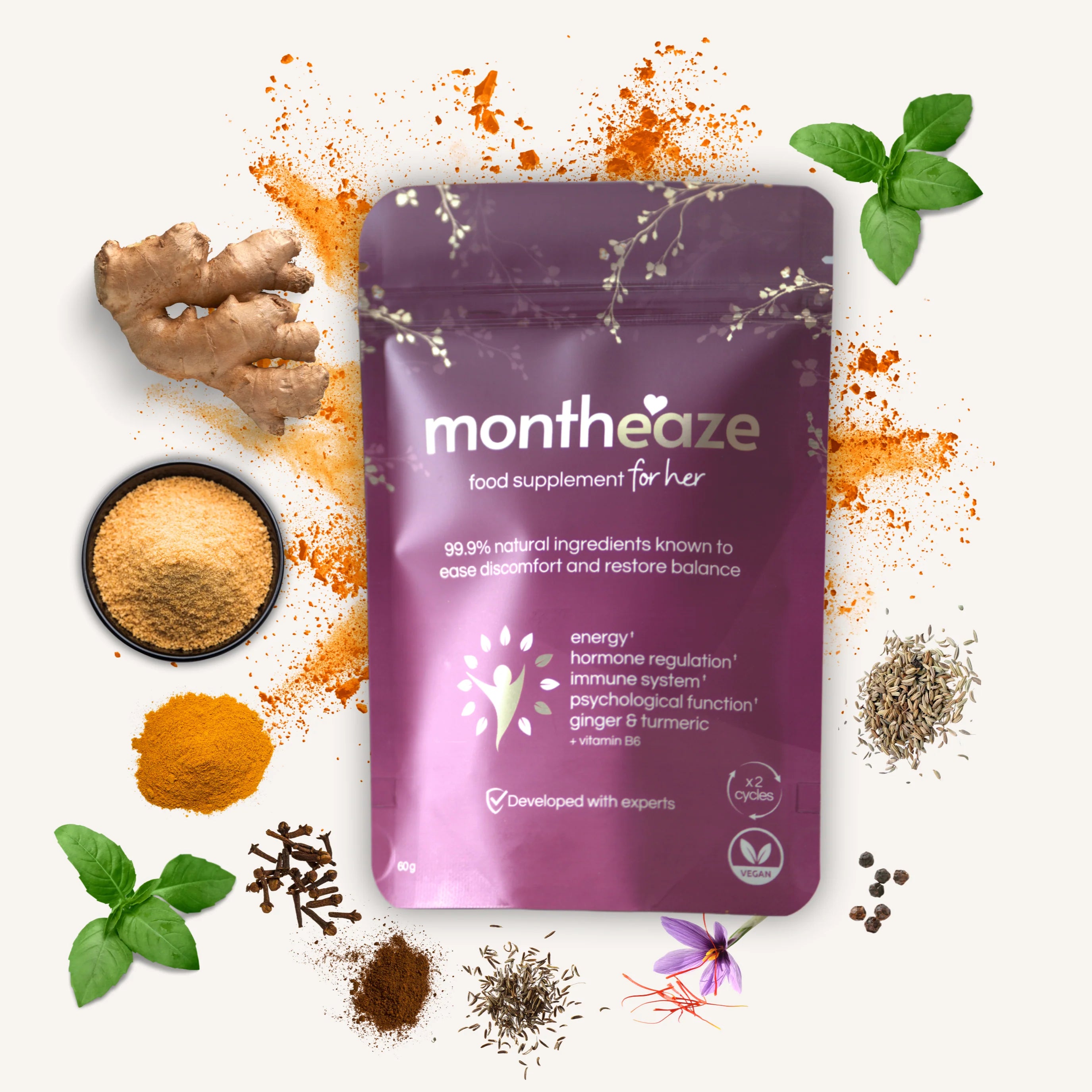 Montheaze - Natural Menstrual Support - 6 pieces (2 cycles)