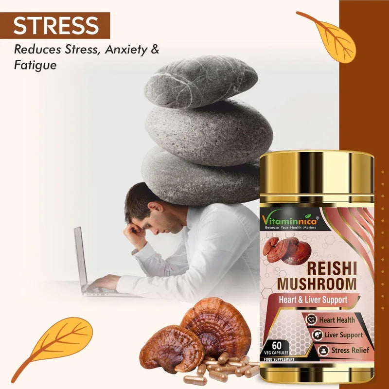 Vitaminnica Reishi Mushroom- 60 Capsules - The Wellness Store®