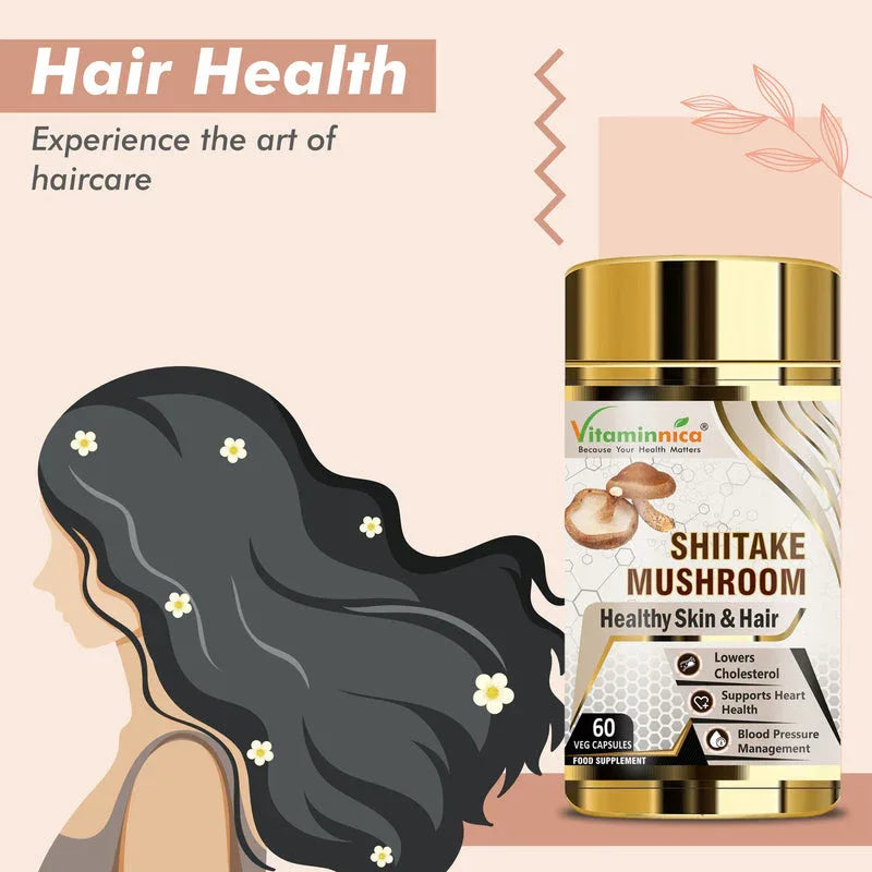 Vitaminnica Shiitake Mushroom- 60 Capsules - The Wellness Store®