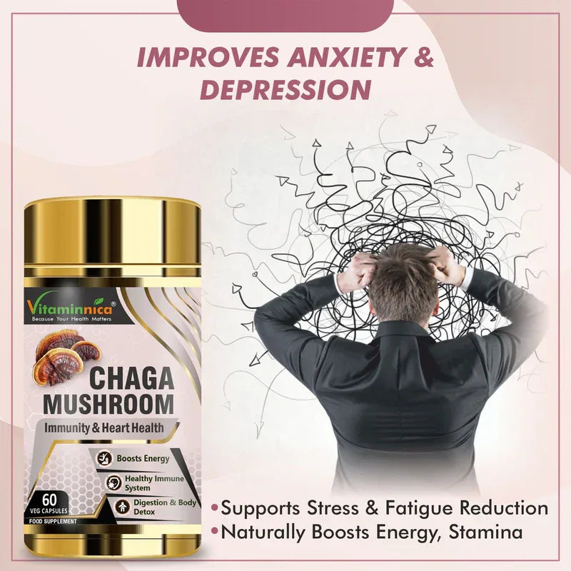 Vitaminnica Chaga Mushroom- 60 Capsules - The Wellness Store®