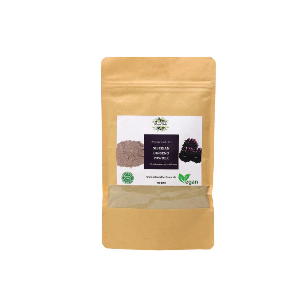 Oils & Herbs – Siberian Ginseng Powder – Eleutherococcus Senticosus – 100% Pure, Clean & Natural - The Wellness Store®