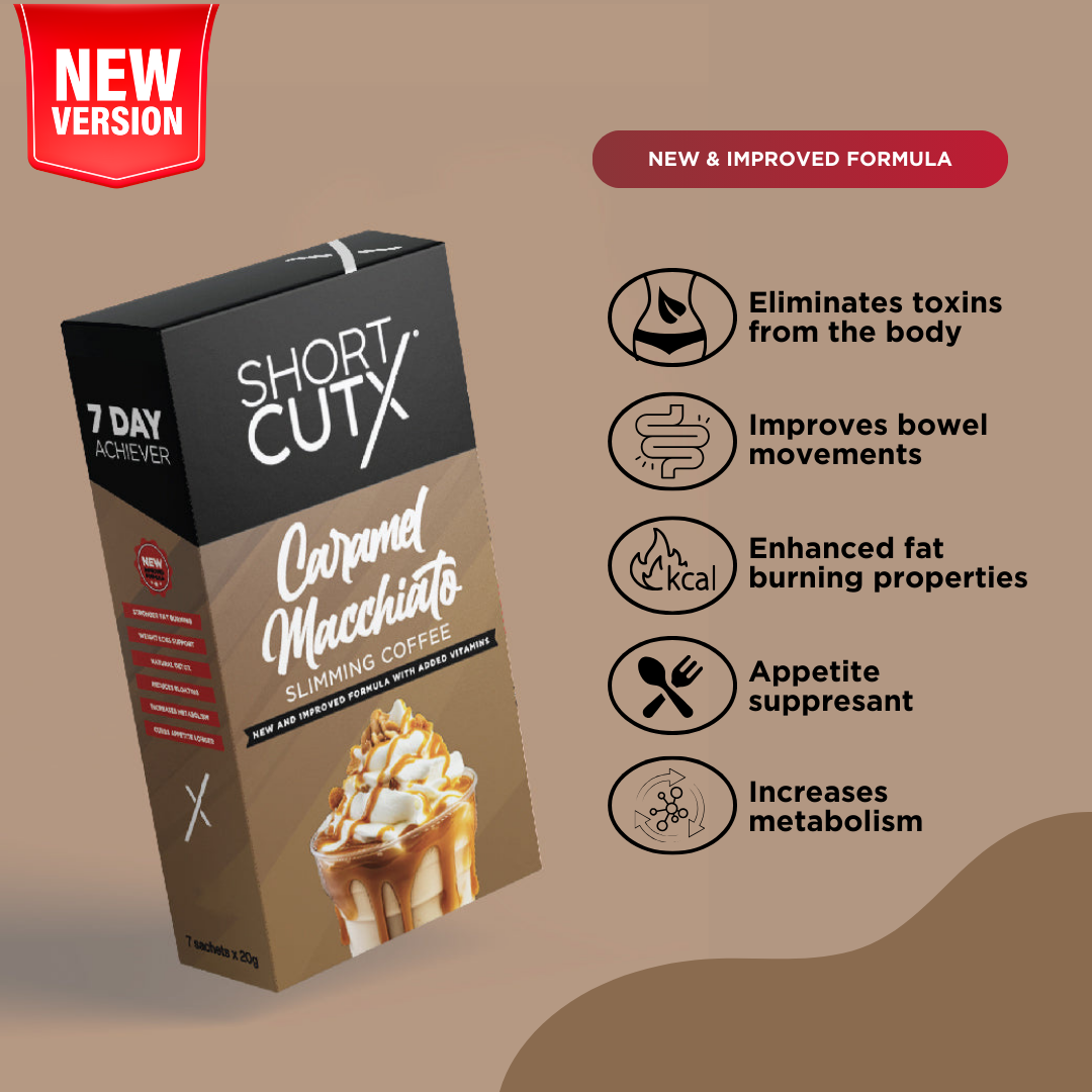ShortCutX - Caramel Macchiato Slimming Coffee - 7 Sachets x 20g