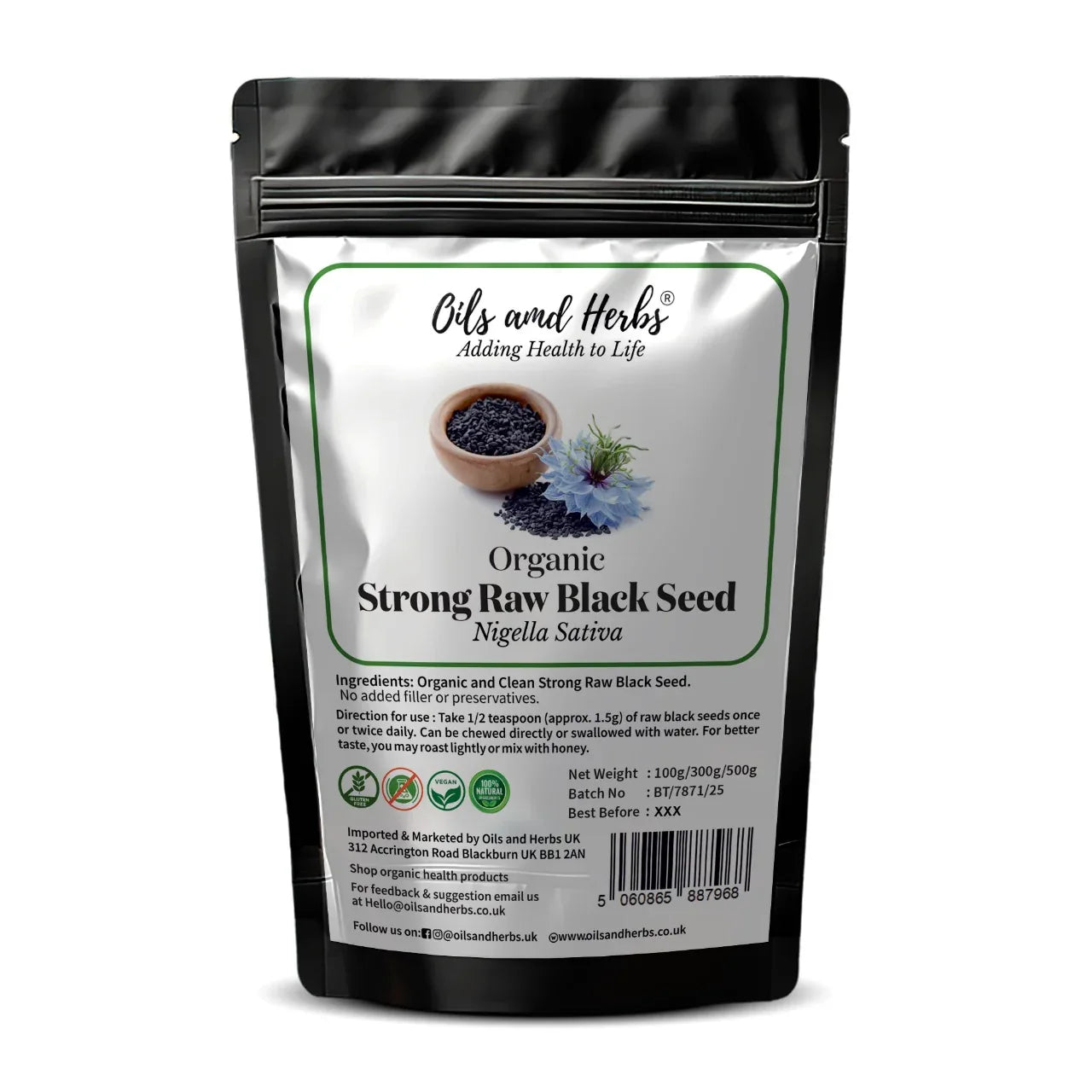 Oils & Herbs - 100% Natural & Strong Aroma - Raw Black Seed (Nigella Sativa) - The Wellness Store®