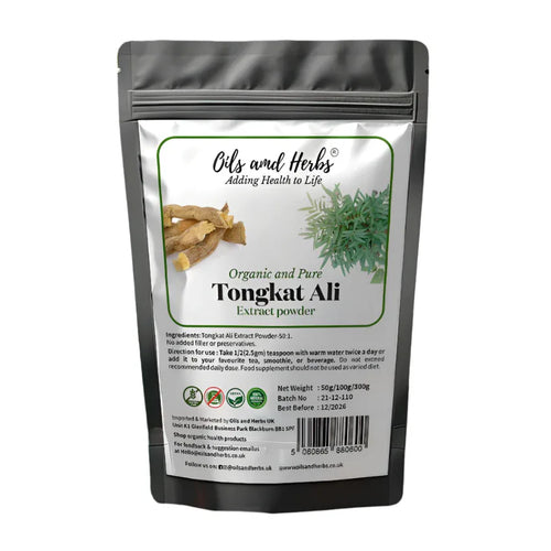 Oils & Herbs - Tongkat Ali Extract Powder – Organic Herbal Ingredient - 50g Powder - The Wellness Store®