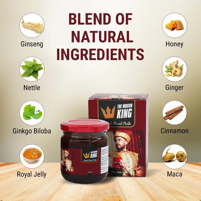 E☆KING MACUN SULEYMAN チョコレート Turkish Macun Herbal Mix Paste with Honey – For Men's Stamina