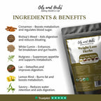 Oils & Herbs - Weight Loss Herbs - Mixture of 5 Effective Herbs - 500mg Powder